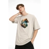 Bear2 - Oversize Tişört BEJ