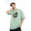 Bear2 - Oversize Tişört SU YESILI