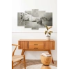Beyaz At Manzarası 5 Parçalı Mdf Tablo 60 x 100