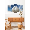 Beyaz Güvercin Aşk 5 Parçalı Mdf Tablo 60 x 100