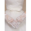 Beyaz Renk Kısa Dantelli Eldiven (5365)