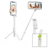 BEYAZ  SELFİ ÇUBUK - TRİPOD AYAKLI  57CM UZAYAN-KISALAN SAPLI + 10CM =67CM (5365)