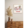 Bisiklet Ahşap Çerçeveli Tablo 23 x 23