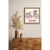 Bisiklet Ahşap Çerçeveli Tablo 23 x 23