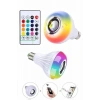Bluetooth Hoparlörlü Renkli Led Ampul E27 Duy Tipi 12w