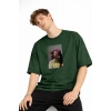 Blurry - Oversize Erkek Tişört HAKI