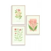 Botanik Üçlü Ahşap Çerçeveli Tablo 30 x 40