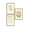 Botanik Üçlü Ahşap Çerçeveli Tablo 40 x 60