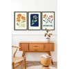 Botanik Üçlü Ahşap Çerçeveli Tablo 40 x 60