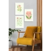 Botanik Üçlü Ahşap Çerçeveli Tablo 50 x 70