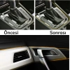 BUFFER® Gold Araba Oto Trim Dekorasyon Şeridi Kauçuk Elastik Kolay Kurulum 5 metre Şerit Bant