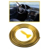BUFFER® Gold Araba Oto Trim Dekorasyon Şeridi Kauçuk Elastik Kolay Kurulum 5 metre Şerit Bant