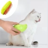 Buharlı Yumuşak Silikon Uçlu Kedi &amp; Köpek Tüy Tarama Tarağı Yıkama Fırçası (5365)