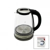 CAM - LEDLİ  KETTLE   1.8LT   1500W   ÇELİK TABAN - KROM KAPAK  360° GÖVDE   PLASTİK KULP (5365)