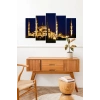 Camii Manzara 5 Parçalı Mdf Tablo 60 x 100