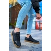 CH191 - CKT Side Buckle Erkek Ayakkabı SIYAH