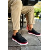 CH979 - Santoni GBT Spor Erkek Ayakkabı SIYAH/KIRMIZI