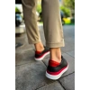 CH979 - Santoni GBT Spor Erkek Ayakkabı SIYAH/KIRMIZI