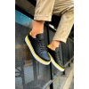 CH979 - Santoni GBT Spor Erkek Ayakkabı SIYAH/SARI