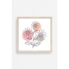 Çiçek Ahşap Çerçeveli Tablo 23 x 23