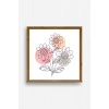 Çiçek Ahşap Çerçeveli Tablo 23 x 23