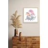 Çiçek Ahşap Çerçeveli Tablo 42 x 42