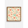 Çiçek Ahşap Çerçeveli Tablo 50 x 50