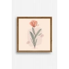 Çiçek Ahşap Çerçeveli Tablo 50 x 50