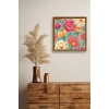 Çiçek Ahşap Çerçeveli Tablo 50 x 50
