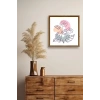 Çiçek Ahşap Çerçeveli Tablo 50 x 50