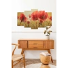 Çiçek Bahçesi 5 Parçalı Mdf Tablo 60 x 100