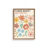 Çiçek Pazarı Ahşap Çerçeveli Tablo 50 x 70