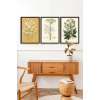 Çiçek Üçlü Ahşap Çerçeveli Tablo 23 x 30