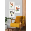 Çiçek Üçlü Ahşap Çerçeveli Tablo 30 x 40