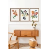 Çiçek Üçlü Ahşap Çerçeveli Tablo 50 x 70
