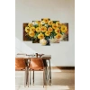 Çiçekler 5 Parçalı Mdf Tablo 60 x 100
