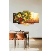 Çiçekler 5 Parçalı Mdf Tablo 60 x 100