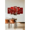 Çiçekler 5 Parçalı Mdf Tablo 60 x 100