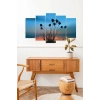 Çiçekler Manzara 5 Parçalı Mdf Tablo 60 x 100
