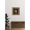 Çiçekli Vazo Çerçeveli Taş Tablo 20 cm