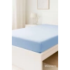Çift Kişilik Düz Penye %100 Pamuklu Lastikli Çarşaf 160X200 Newsheet Mavi