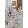 Двуспальный Комплект Постельного Белья Хлопковый Серебряный Цветок