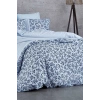 Двухместный Комплект Постельного Белья Хлопковый Синий Цветочный Сон