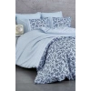 Двухместный Комплект Постельного Белья Хлопковый Синий Цветочный Сон