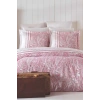 Двуспальный комплект постельного белья с хлопковым винтажным розовым узором пейсли