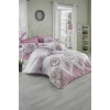 Двуспальный набор постельного белья Ranforce из 100% хлопка, цвет Şimal Pembe