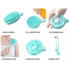 Çift Taraflı Silikon Uzun Saplı  Banyo Fırçası CM-331 (5365)
