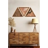 Dekoratif Üçgen Çerçeveli Ahşap Tablo Set 35 x 40