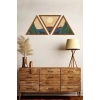 Dekoratif Üçgen Çerçeveli Ahşap Tablo Set 35 x 40