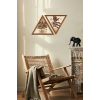 Dekoratif Üçgen Çerçeveli Ahşap Tablo Set 35 x 40